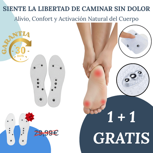 Plantillas de Masaje Magnético de Acupresión unisex - Mejora la Circulación y Fascitis, Ayuda a la Pérdida de Peso.